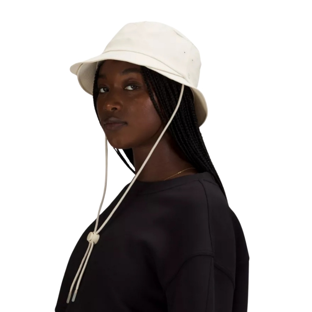 SZ M/L Lululemon White Bucket Hat with String